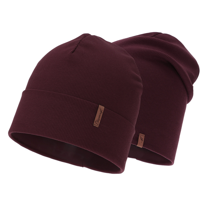 Dame efterår/forår hue, bordeaux, bomuld, Zenita