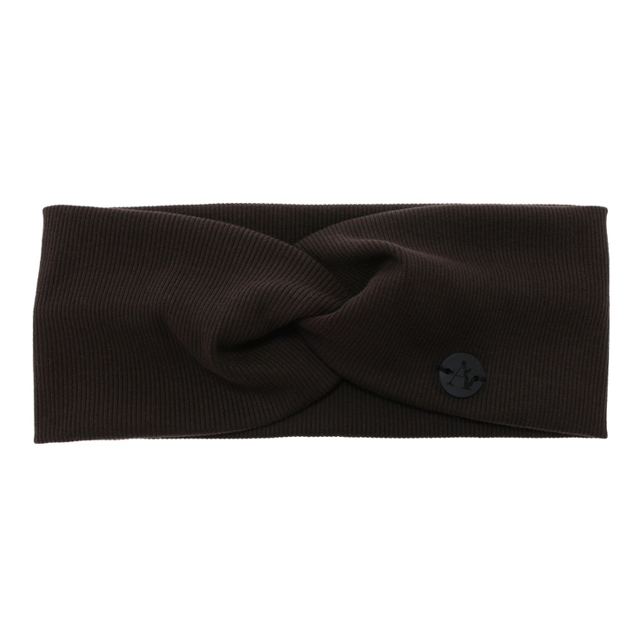 Dame efterår/forår pandebånd, brun, bomuld, Auri