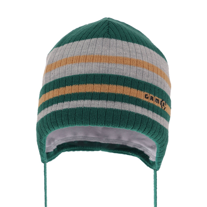 Dreng efterår/forår hue, smaragdgrøn, med bindebånd, Oleander