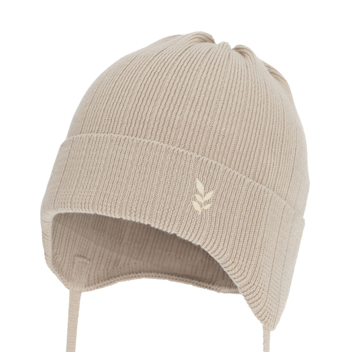 Pige efterår/forår hue, beige, 100% bomuld, Zanetta