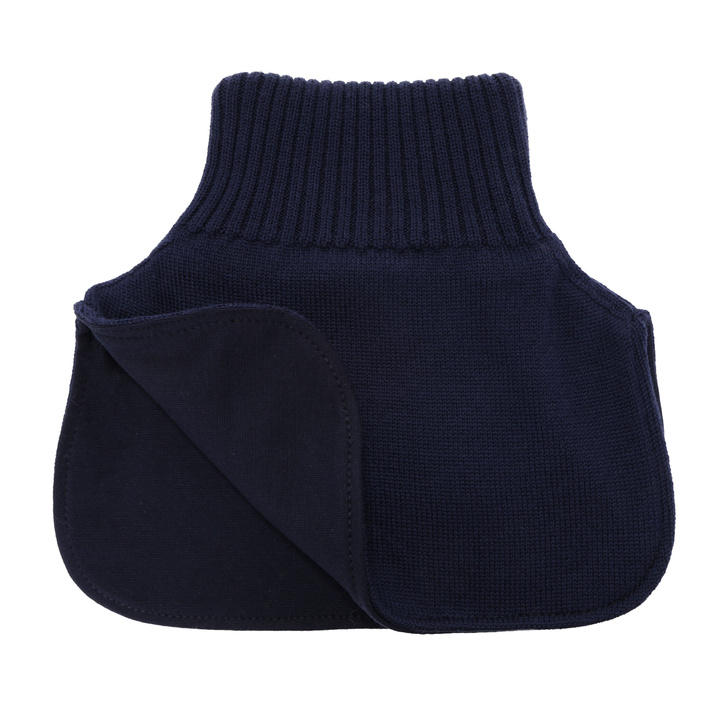 Dreng vinter halsedisse, 100% Merino Uld, foret med bomuld, marineblå, Tiket