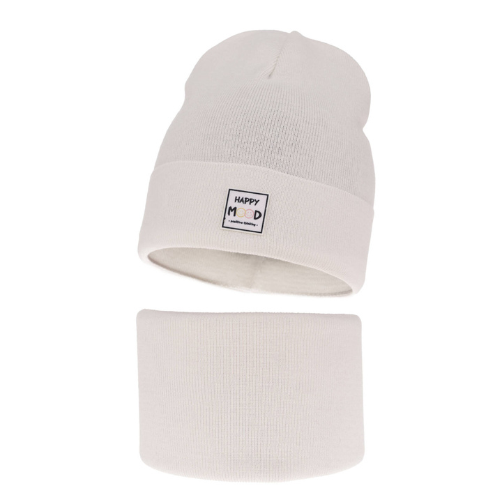 Pige efterår/forår sæt, med bomuld, hvid, Mersila