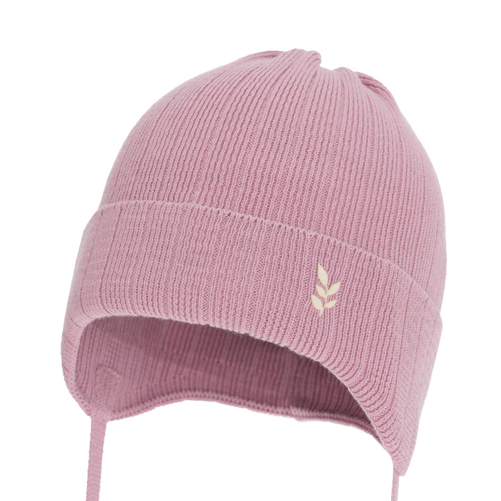 Pige efterår/forår hue, lyserød, 100% bomuld, Zanetta