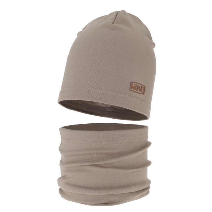 Dreng efterår/forår sæt, mørk beige, bomuld, Frizer