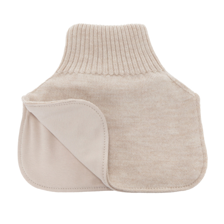 Dreng vinter halsedisse, 100% Merino Uld, foret med bomuld, beige, Tiket
