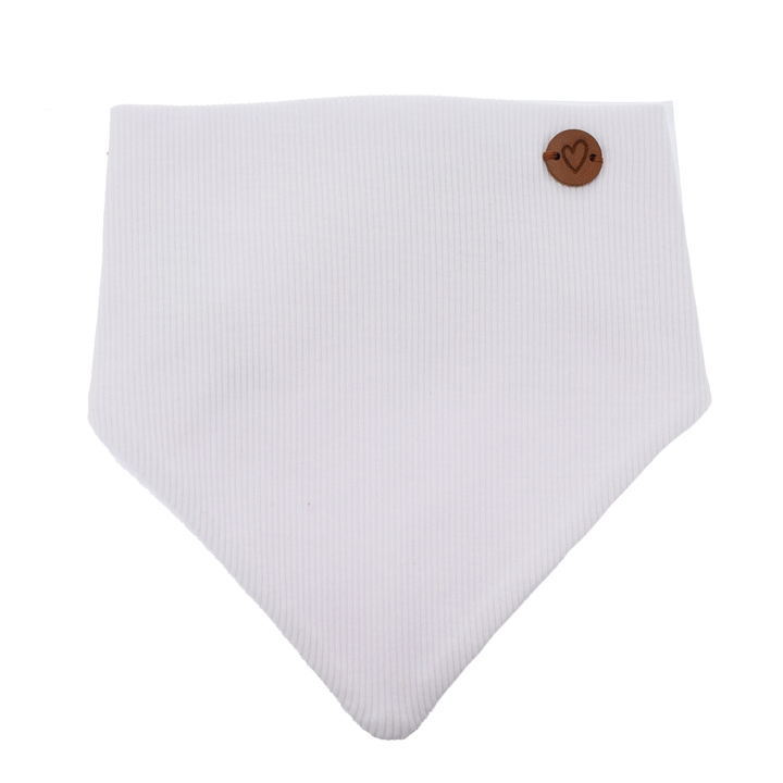 Pige efterår/forår tørklæde, hvid, bomuld, Lucy