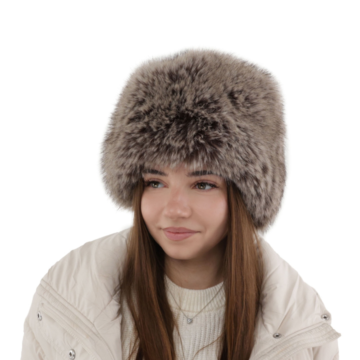 Dame vinterhue, beżowa, foret med merinould, Holly