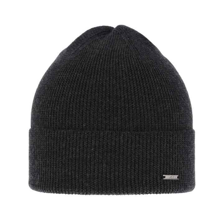 Herre efterår/forår hue, mørkegrå, med merinould, Memfis