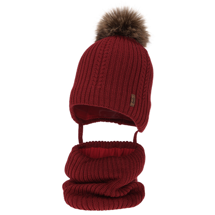 Dreng vintersæt, bordø, med merinould, med bindebånd, Zongo