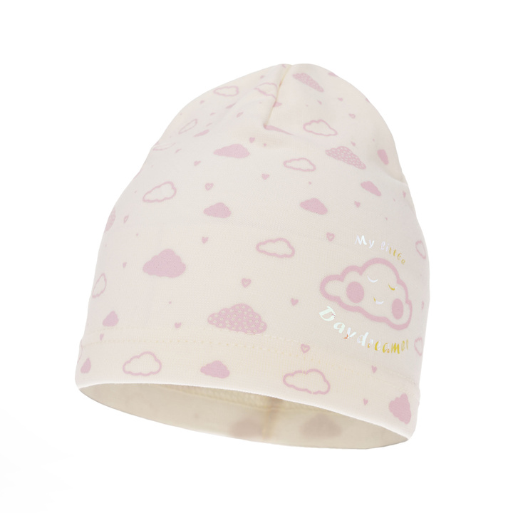 Pige efterår/forår hue, kremfarvet, Klaudyna