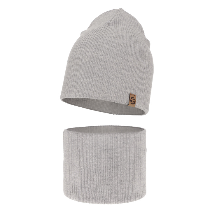 Dreng efterår/forår sæt, lysgrå, med merinould, Richi