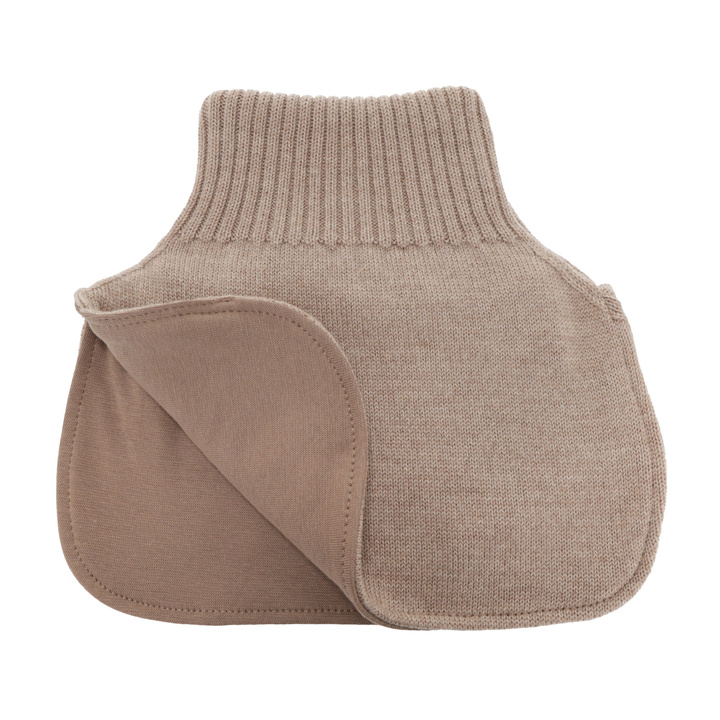 Dreng vinter halsedisse, 100% Merino Uld, foret med bomuld, beige, Tiket