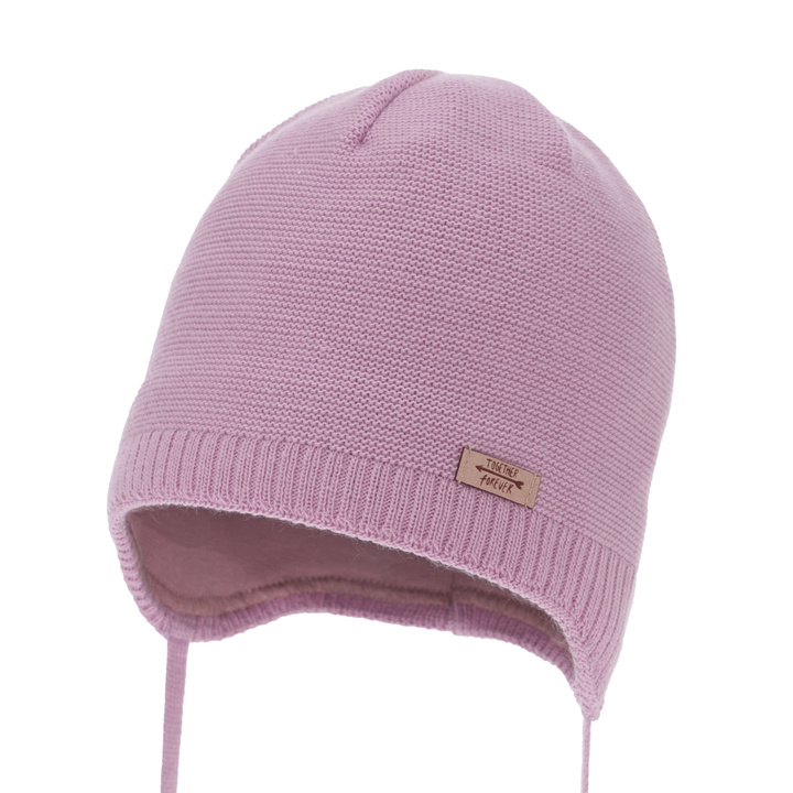 Pige efterår/forår hue, wrzosowa, med bindebånd, Svenja