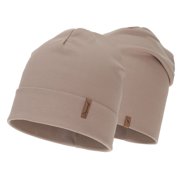 Dame efterår/forår hue, beige, bomuld, Zenita