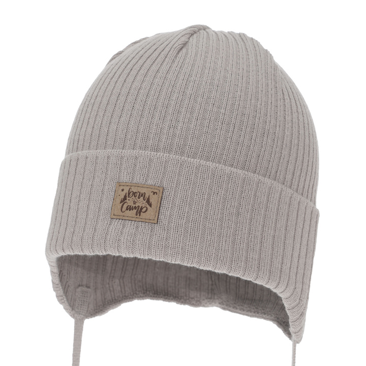 Dreng efterår/forår hue, beige, med bindebånd, med bomuld, Fenris