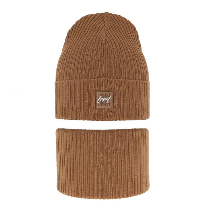 Dreng efterår/forår sæt, med bomuld, camel, Fenix