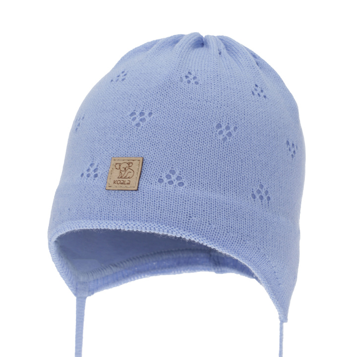 Dreng efterår/forår hue, blå, med bindebånd, Slate