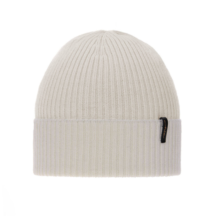 Dame vinterhue, vinter, cremefarvet, med merinould, Megan