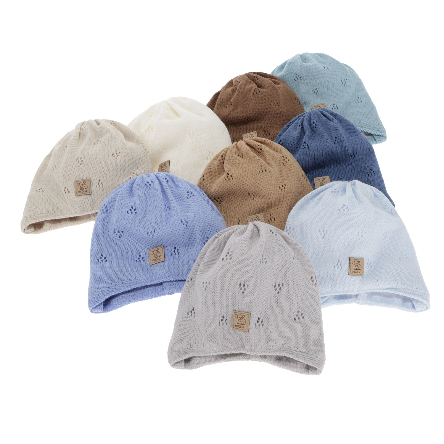 Dreng efterår/forår hue, beige, med bindebånd, Slate