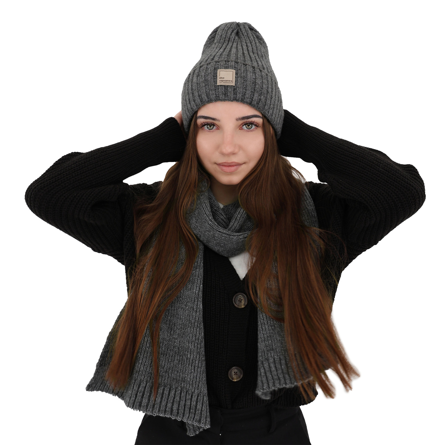 Dame vinterhue, vinter, hvid, med merinould, Benedetta