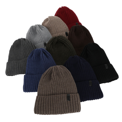 Herre vinterhue, khaki, med merinould, Tyrol