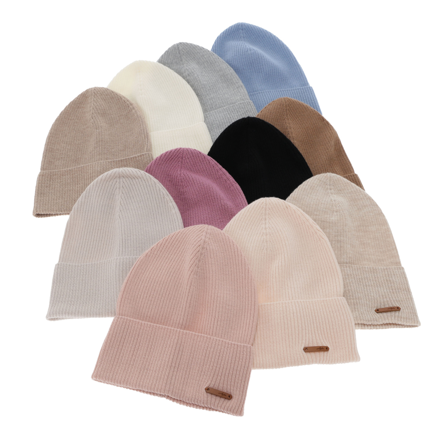 Dame efterår/forår hue, lilla, 100% Merino Uld, Flerra