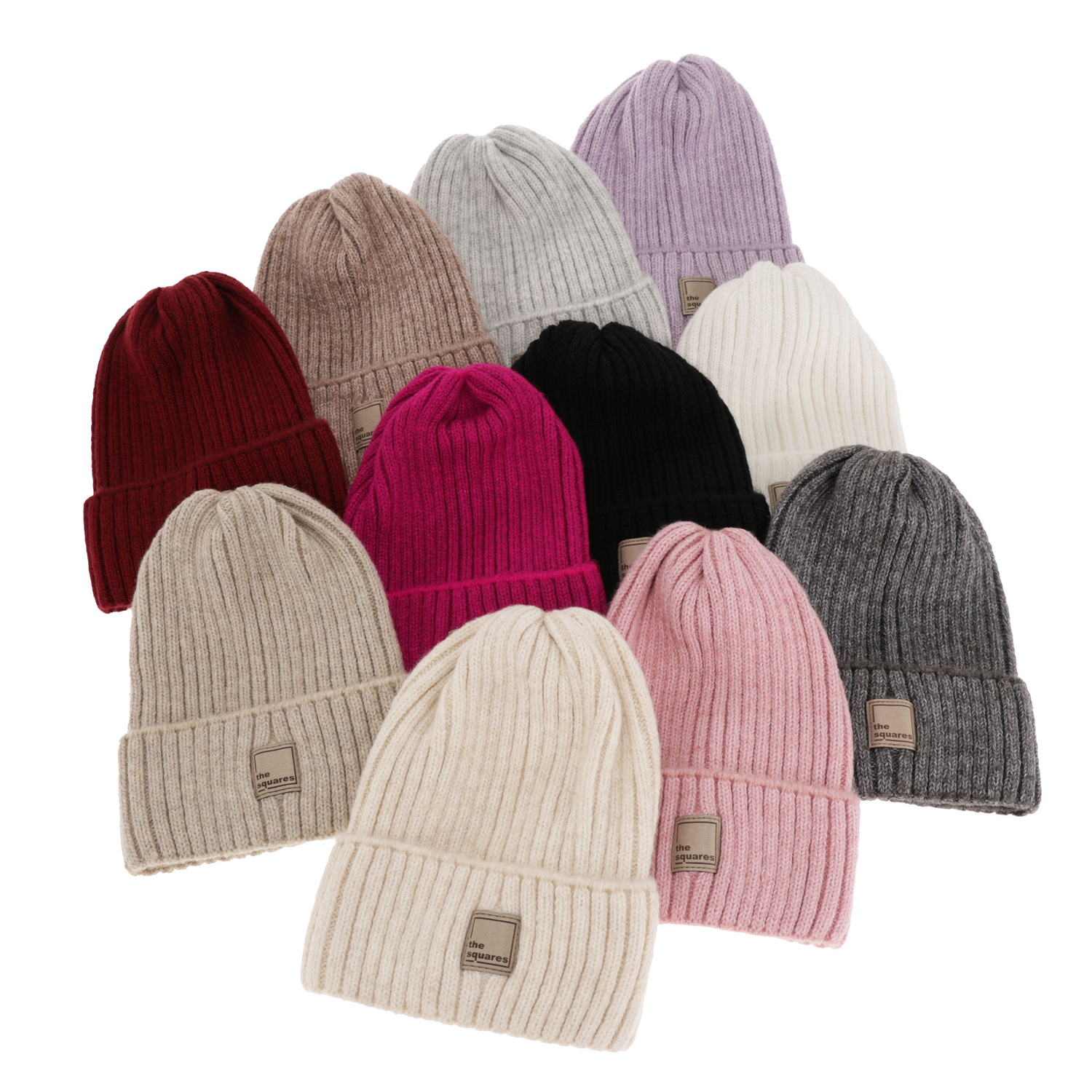 Dame vinterhue, Beige, Med merinould, Benedetta