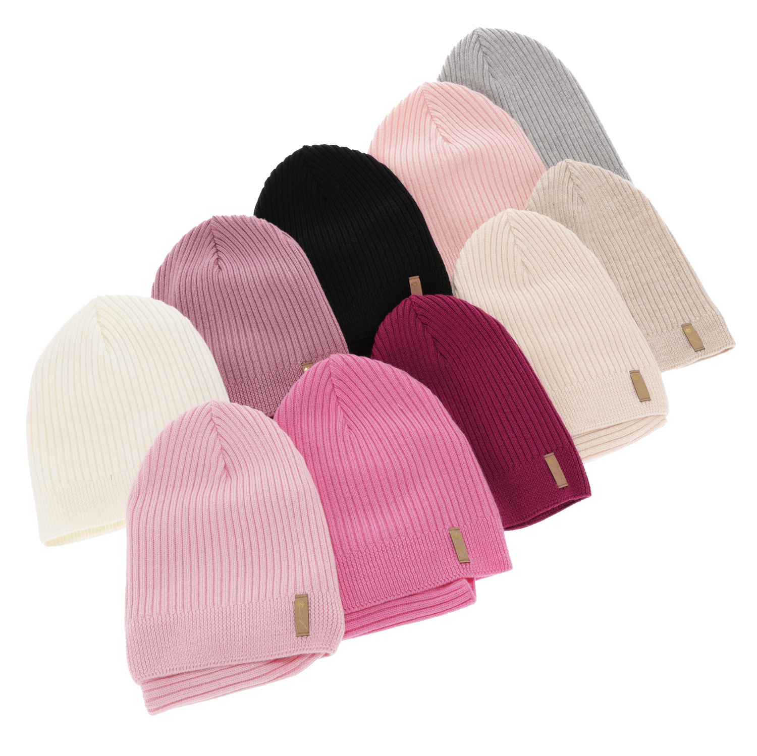 Pige efterår/forår sæt: hue og halsvarmer, pink, 100% Merino Uld, Chelsie