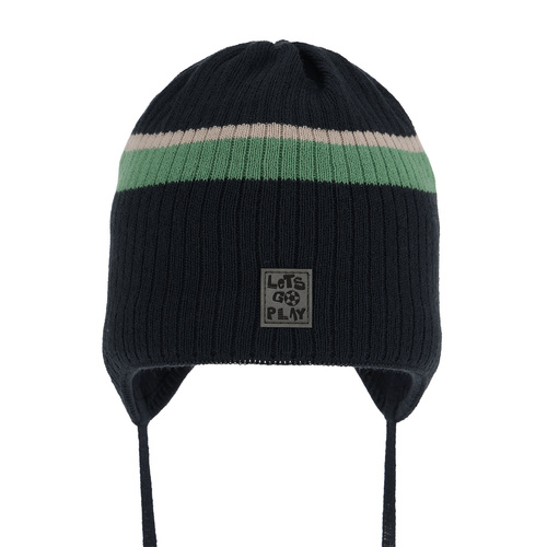 Dreng efterår/forår hue, blå, med bindebånd, Oliver