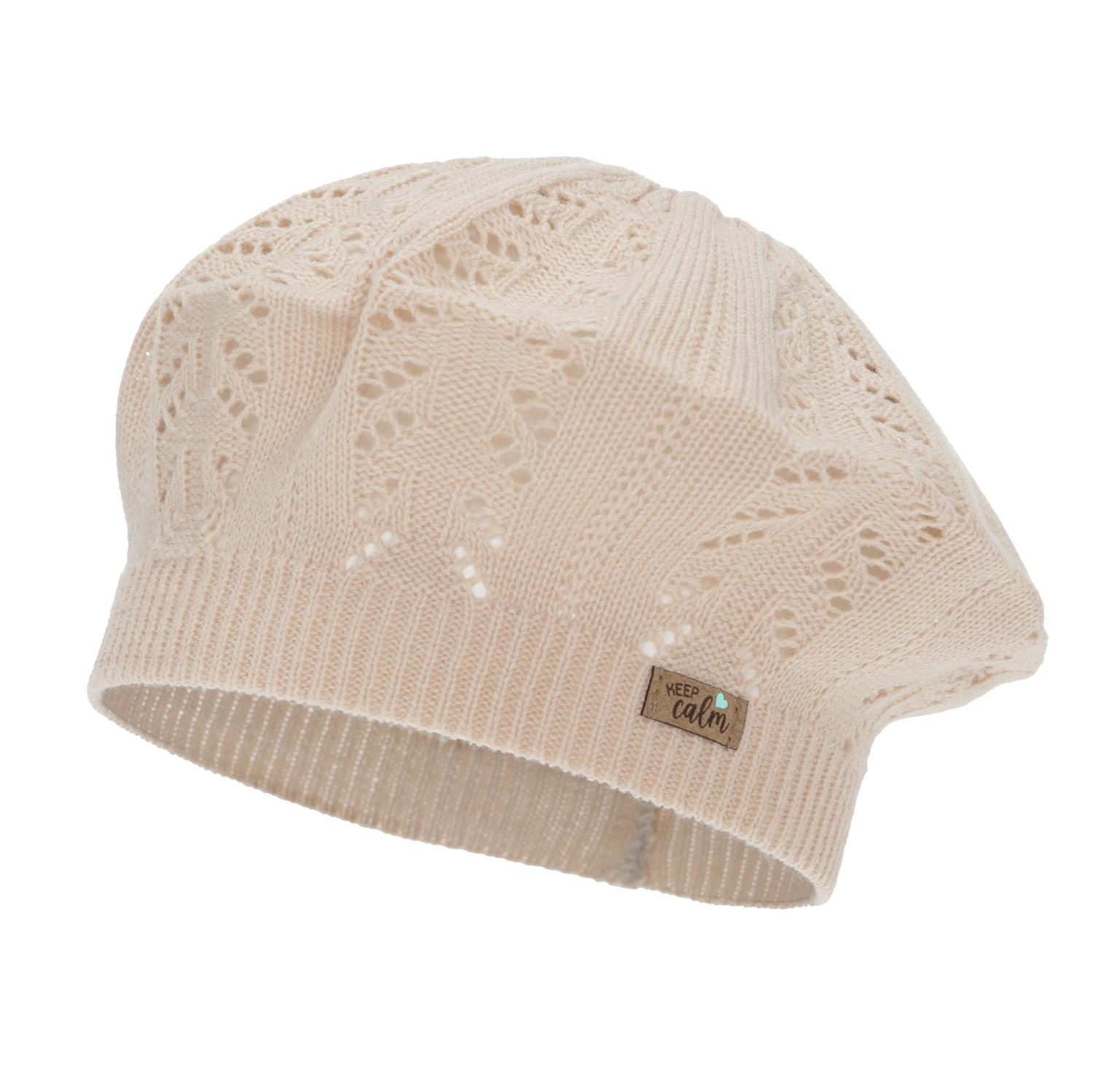 Pige efterår/forår beret, beige, Kevira