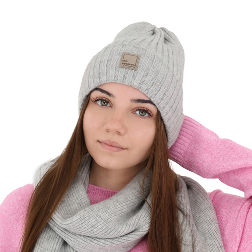 Dame vinterhue, vinter, hvid, med merinould, Benedetta