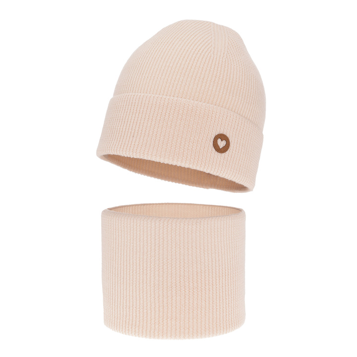 Pige efterår/forår sæt, lyserød, med merinould, Brook