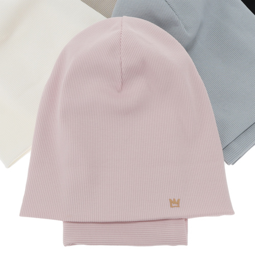 Pige efterår/forår sæt: hue og halsvarmer, beige, bomuld, Carina