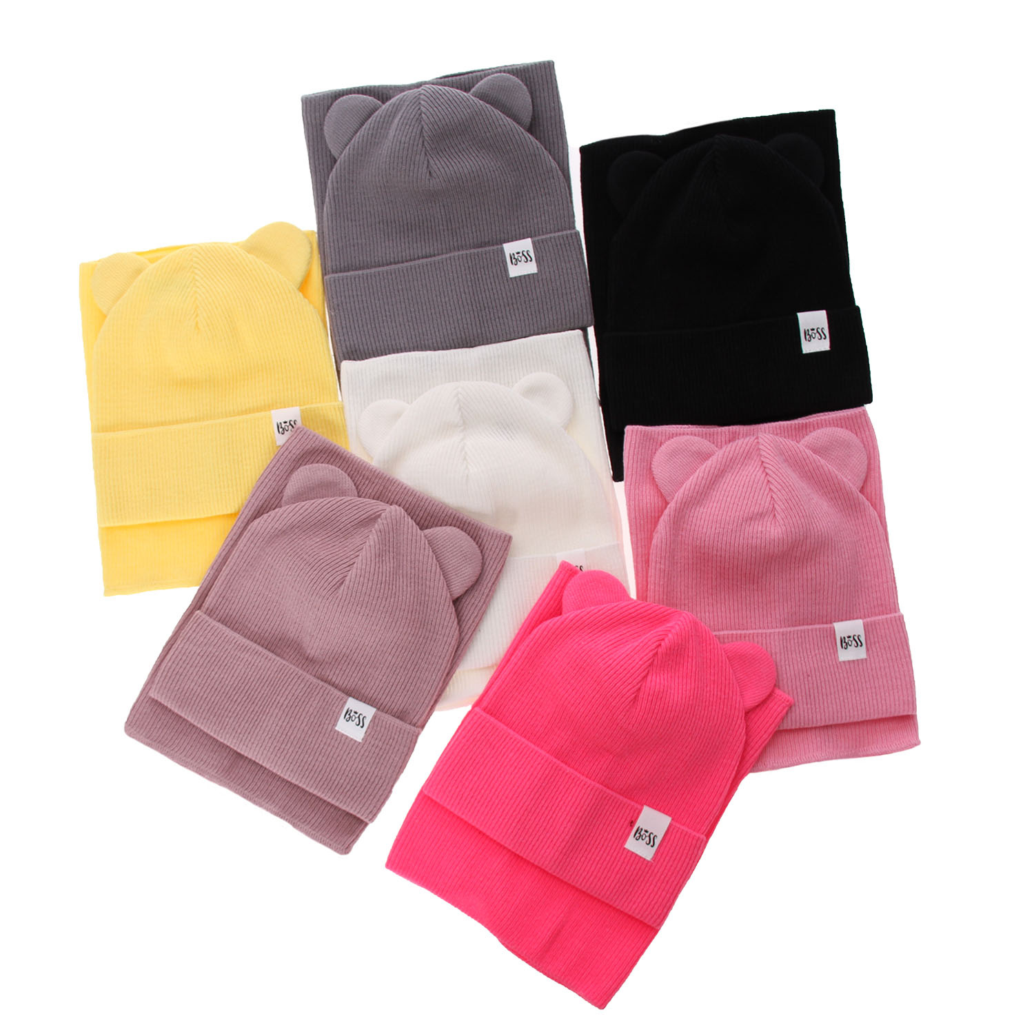 Pige efterår/forår sæt hue og halsvarmer, med bomuld, creme, Kajra