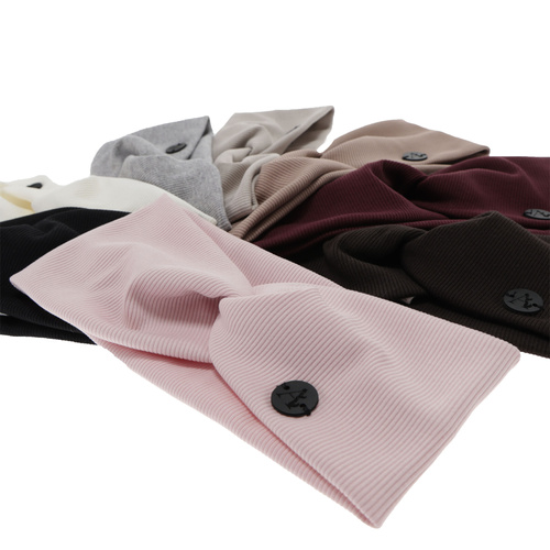 Dame efterår/forår pandebånd, brun, bomuld, Auri