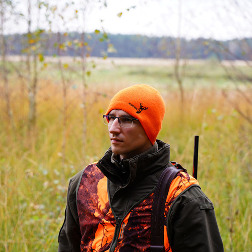 Herre vinterhue, orange, jæger, Hunter