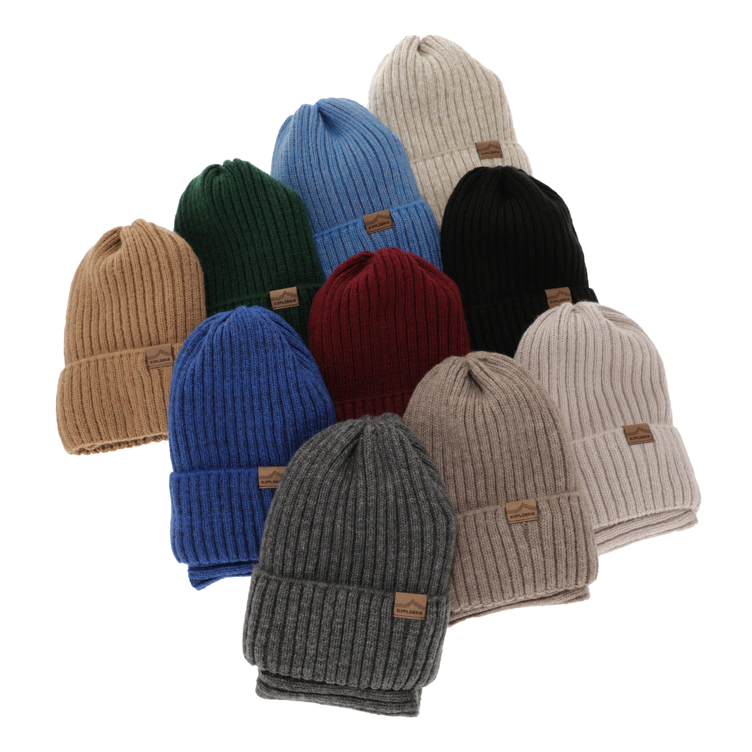 Dreng vintersæt: hue og halsvarmer, sort, med merinould, Karmin