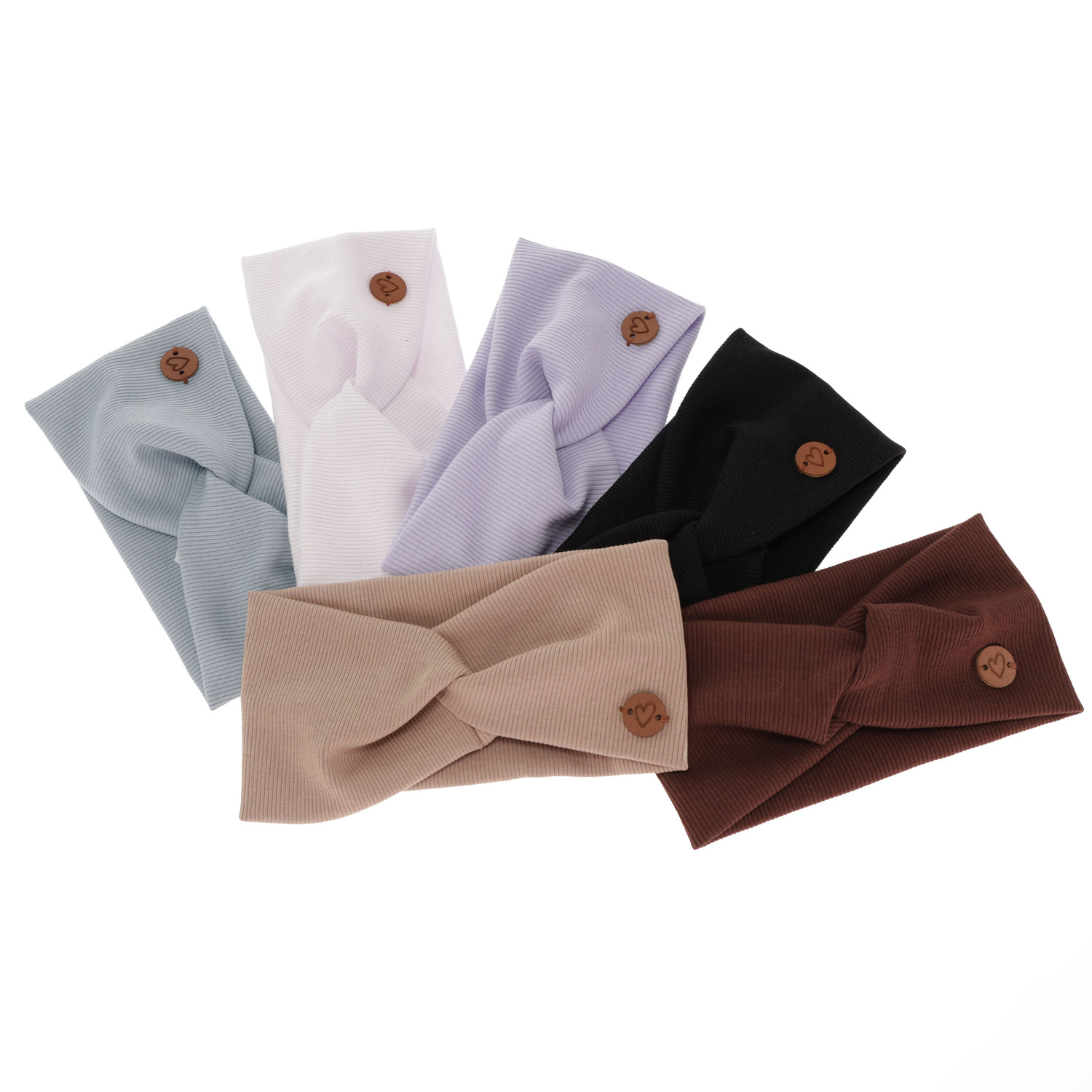 Pige efterår/forår pandebånd, hvid, foret med bomuld, Kasjana