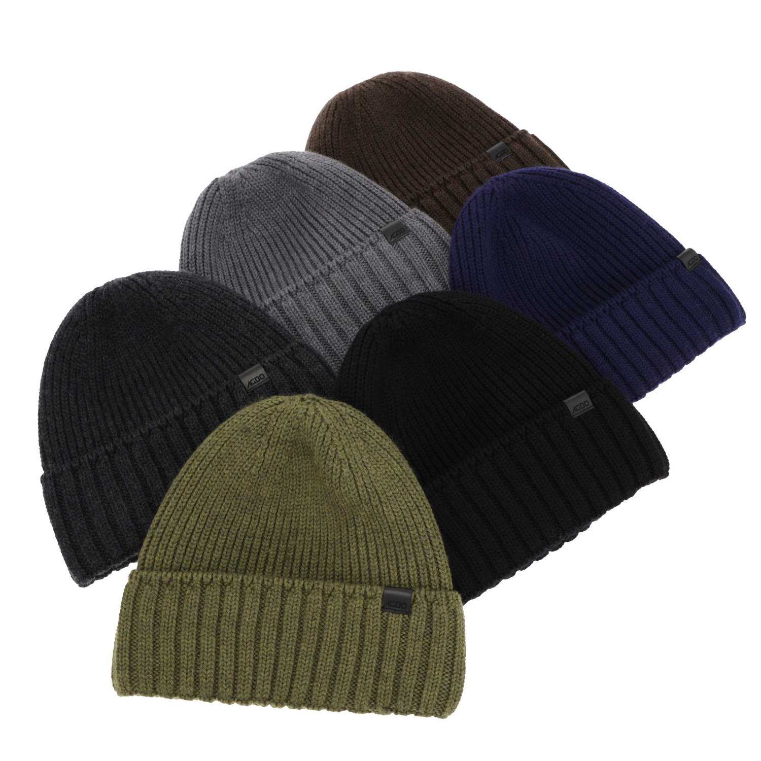 Herre vinterhue, mørkegrå, 100% Merino Uld, sømløs, Bruner