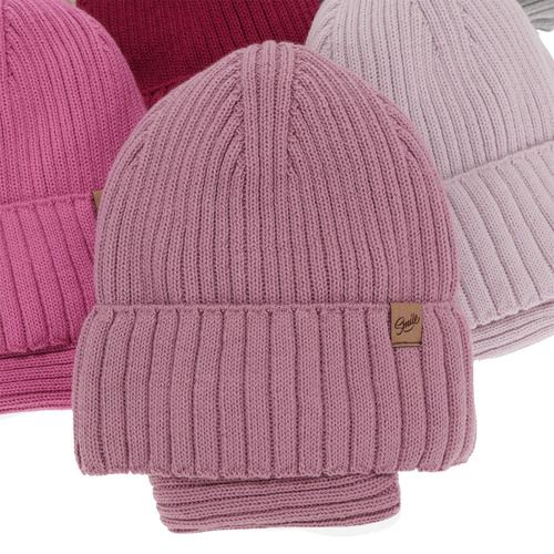 Pige vintersæt: hue og halsvarmer, grå, med merinould, Mesalia