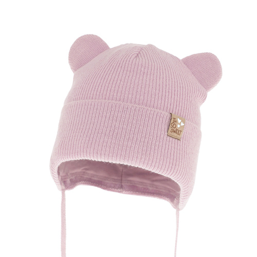 Pige efterår/forår hue, lilla, med bindebånd, Noemi