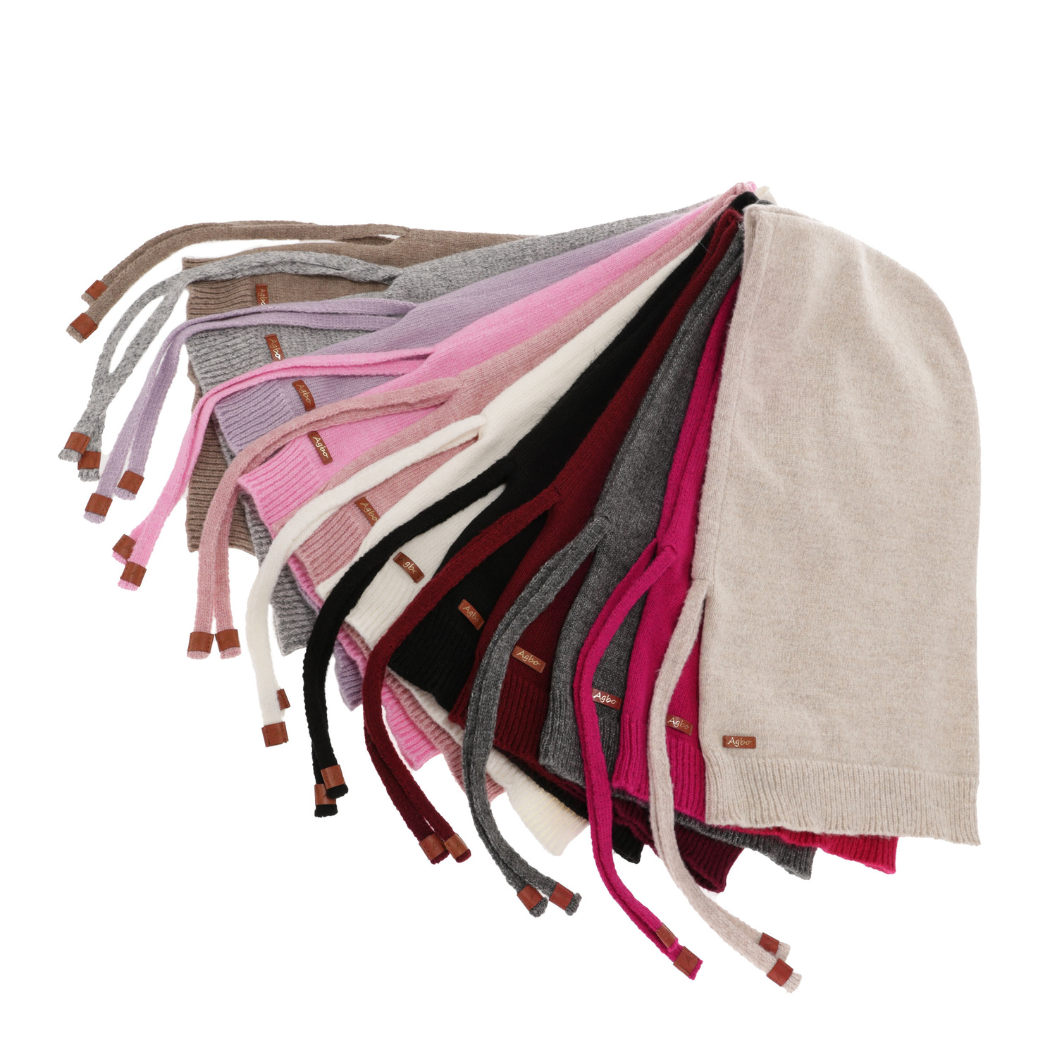 Dame vinter balaclava, sort, med merinould, Elizabeth