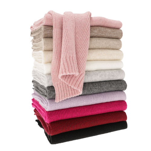 Dame vintertørklæde, grå, med uld, Loretta