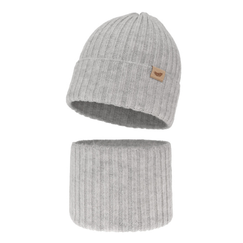 Pige vintersæt, grå, med merinould, Karmina