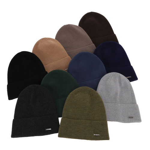 Herre vinterhue, vinter, navy, med merinould, Memfis