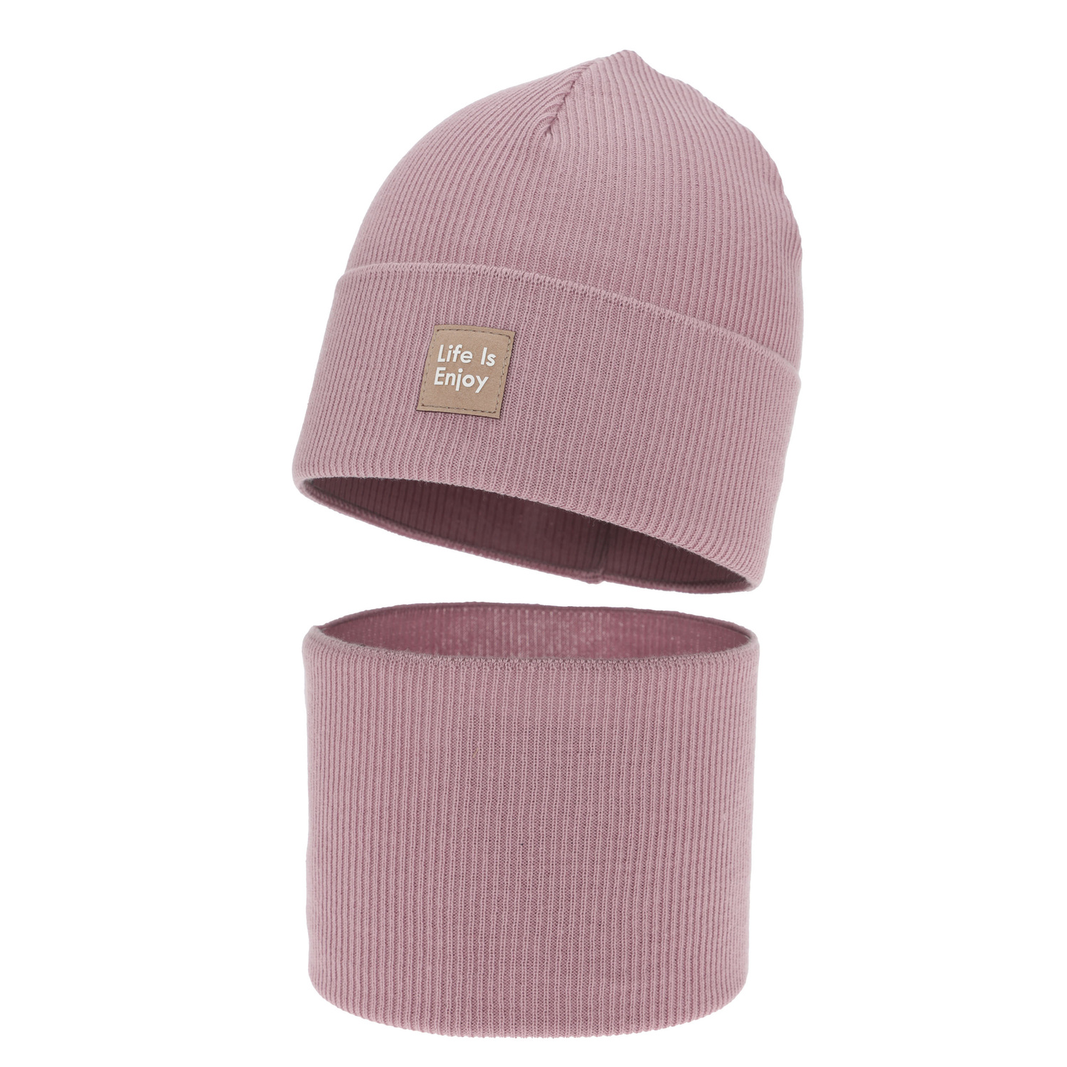 Pige efterår/forår sæt: hue og halsvarmer, med bomuld, wrzsowy, Zola