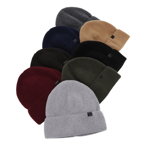 Herre vinterhue, grå, med merinould og cashmere, Arwen