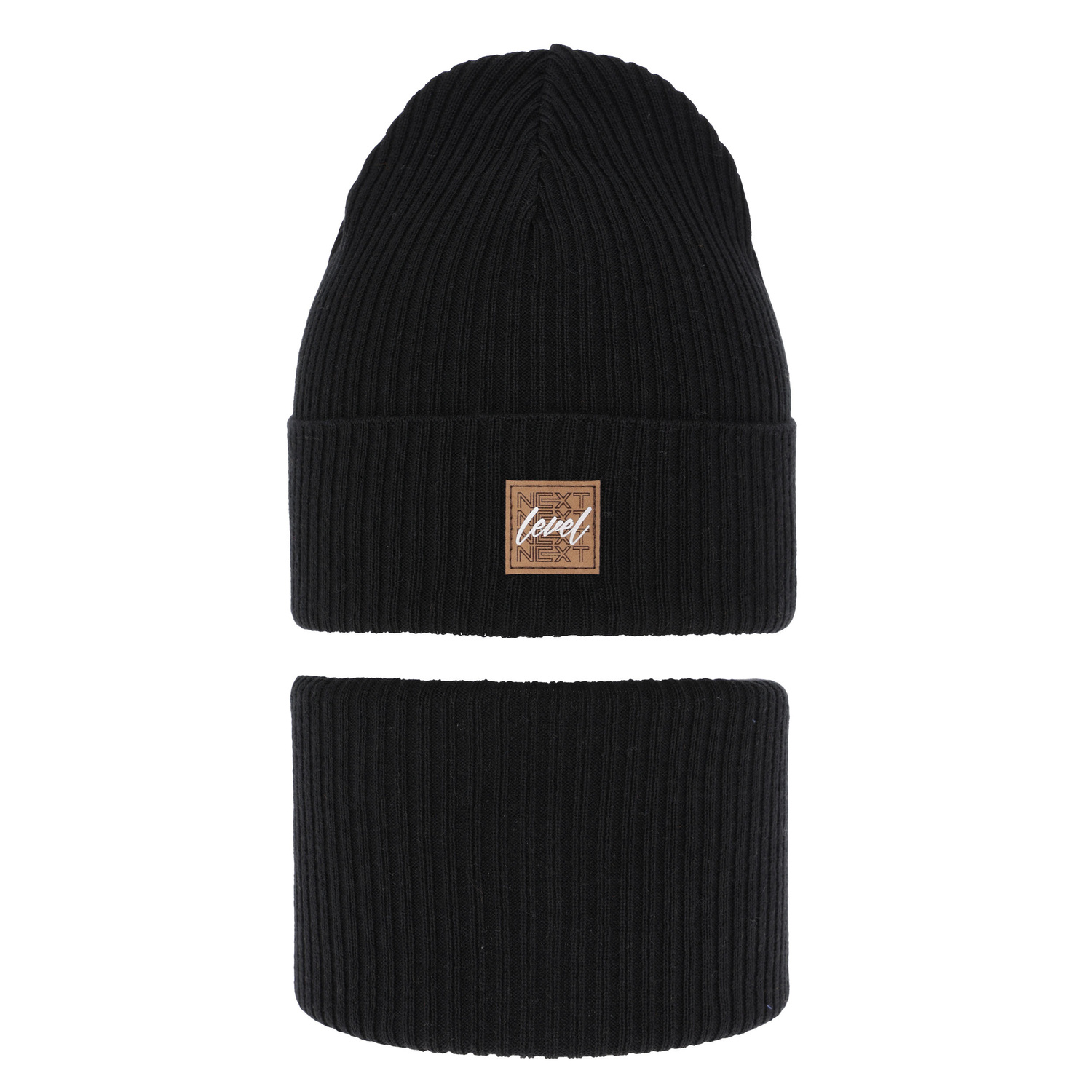 Dreng efterår/forår sæt, med bomuld, sort, Fenix