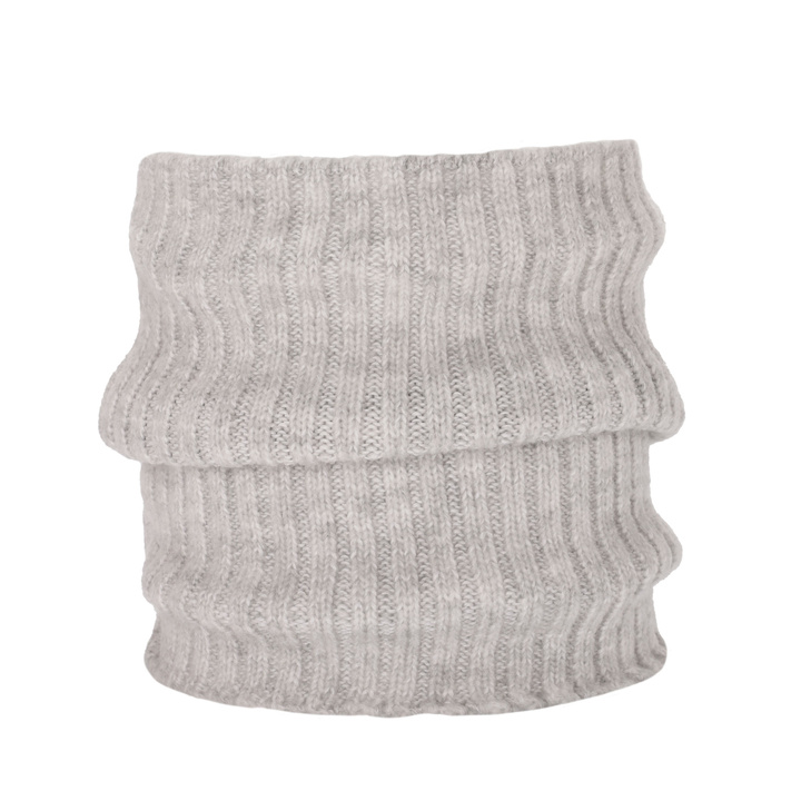 Dame vinter halsrør, lysgrå, med merinould, Besta