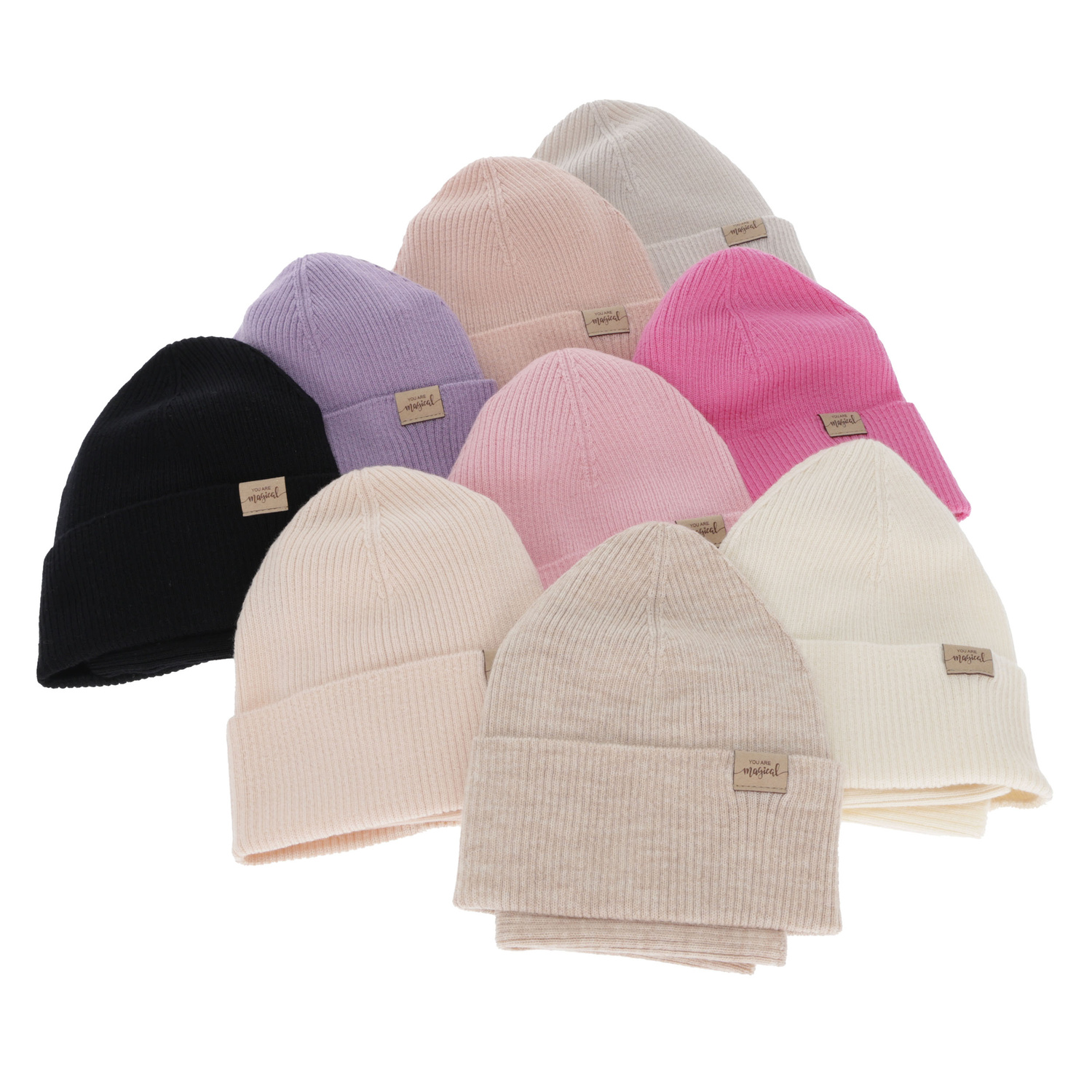 Pige efterår/forår sæt: hue og halsvarmer, fioletowy, 100% Merino Uld, Magenta